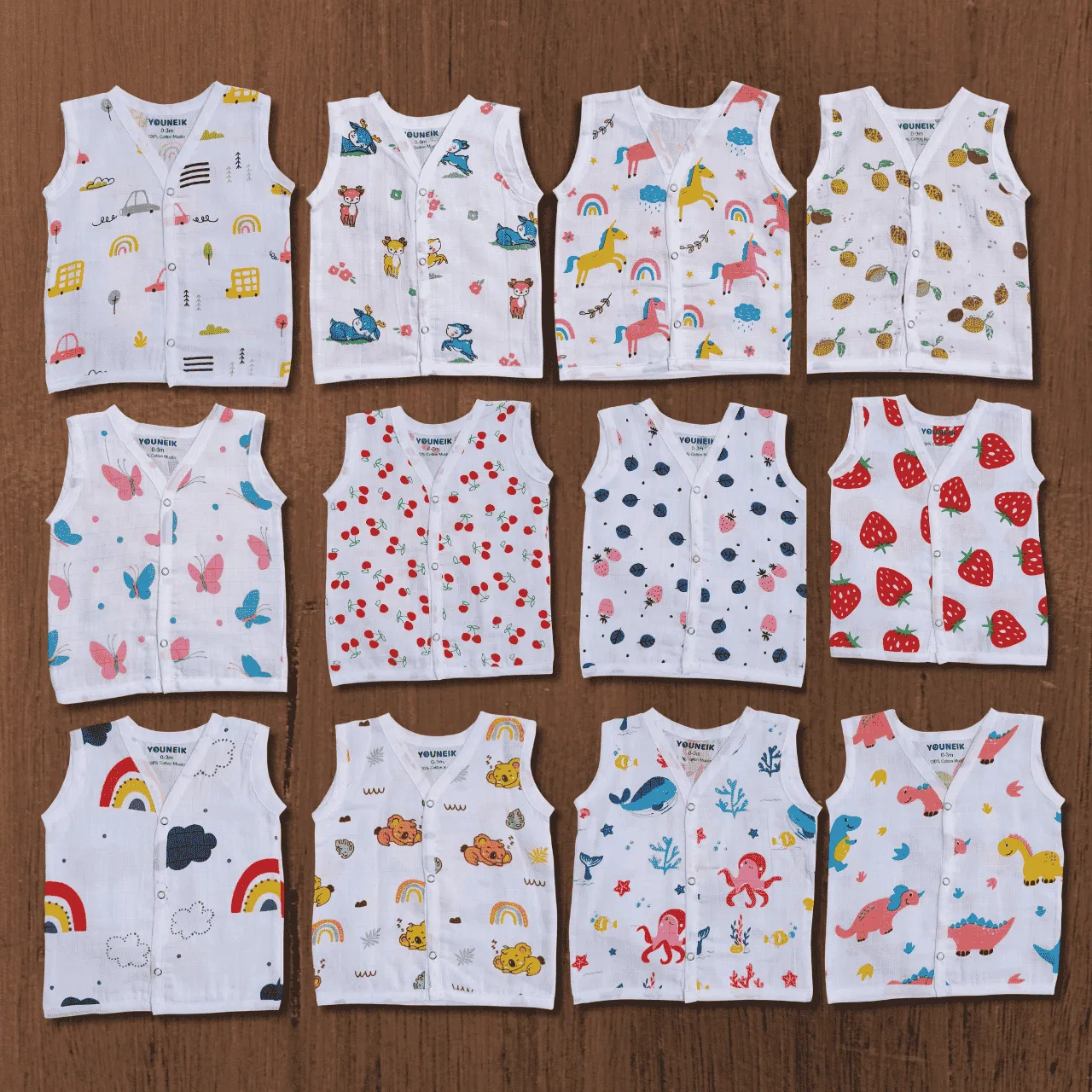 Muslin Cotton SB Jabla 12 Pieces